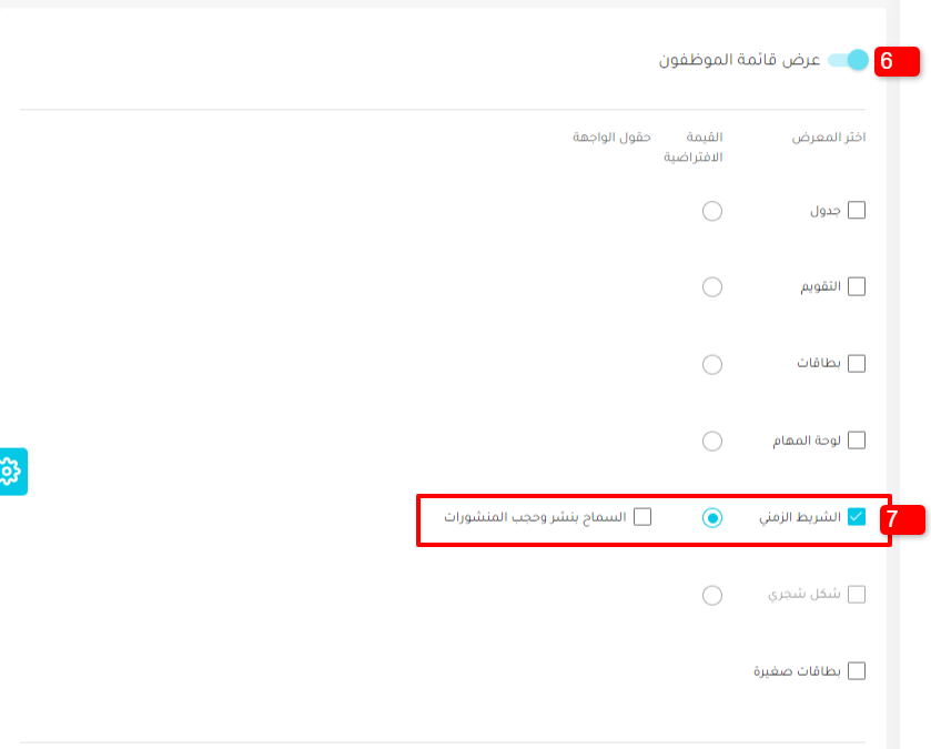 عرض قائمة الاستقبالات