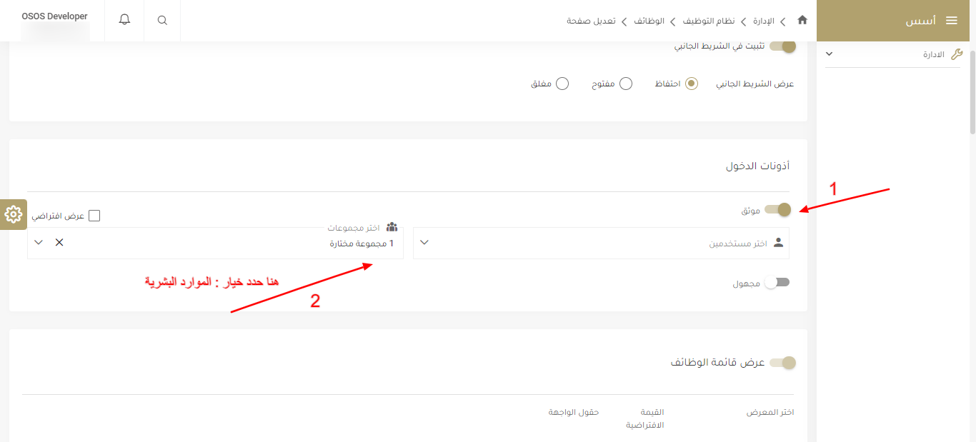 معلومات العرض